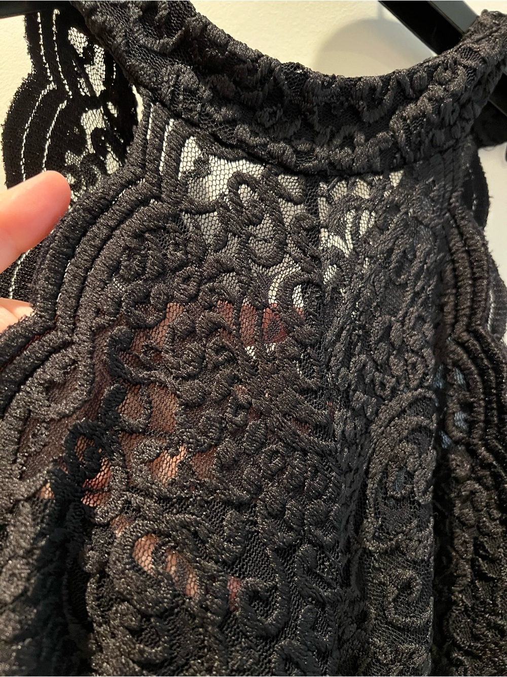 Bebe black turtleneck lace bodysuit stretchy S - Picture 5 of 12
